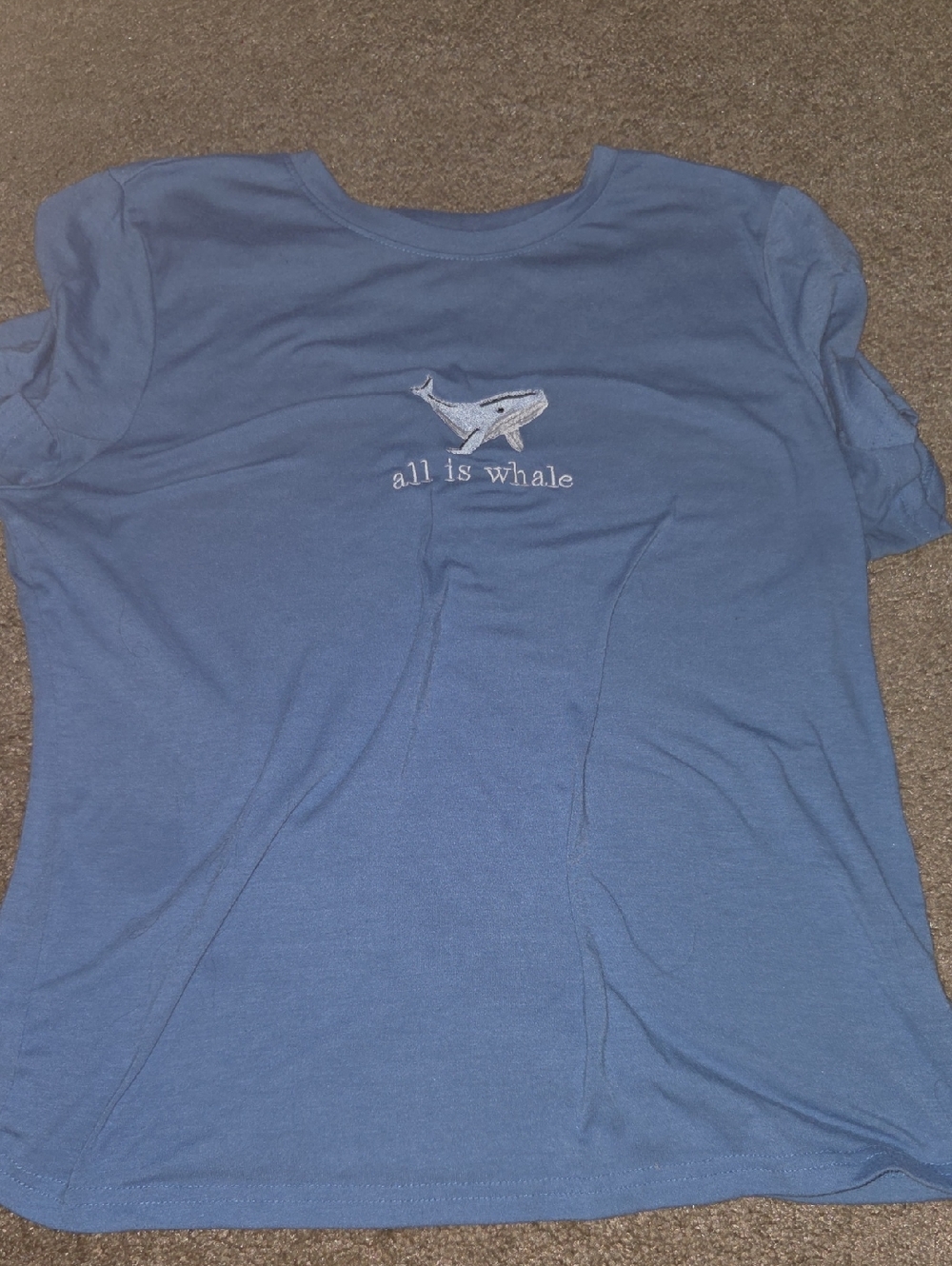 SHEIN Light Blue Crewneck Tee
